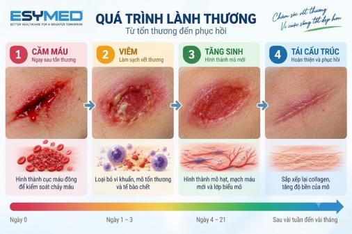 4 giai đoạn của quá trình lành vết thương: Từ tổn thương đến phục hồi